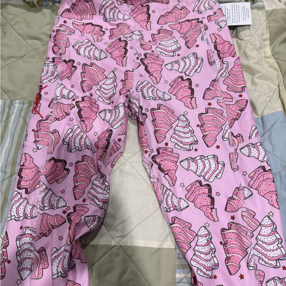 Barbells and pizza leggings